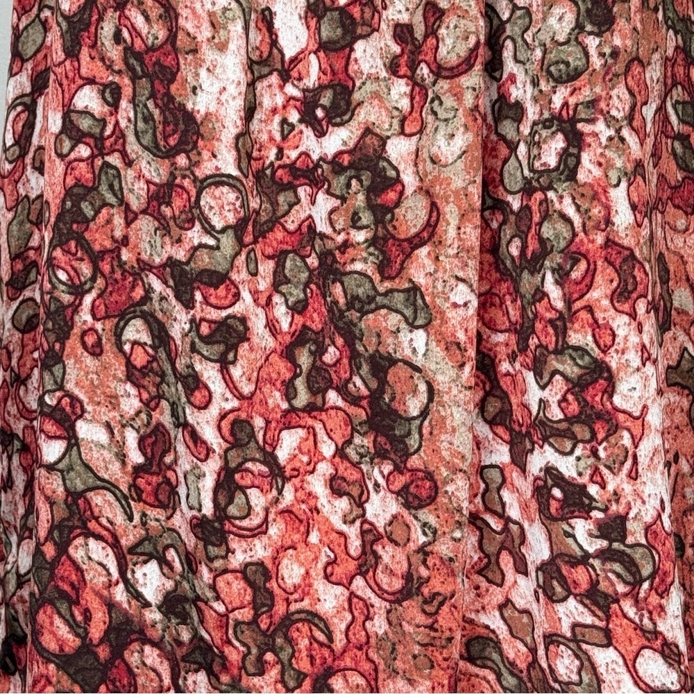 Anne Klein Sleeveless Pink And Brown Abstract Print Blouse Women’s Size Large - Picture 3 of 8